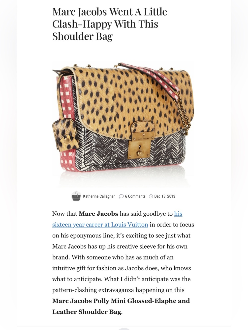 Marc Jacobs Rare Runway Fall 2013 Mini Polly Crossbody Python Elaphe Bag - Picture 13 of 16